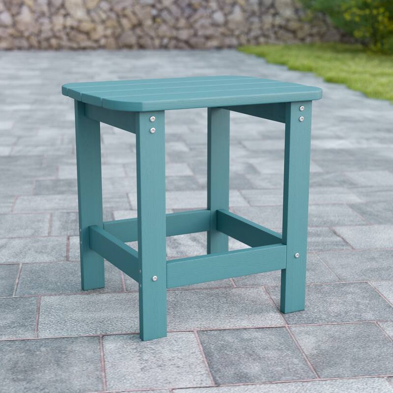 All-Weather Poly Resin Adirondack Side Table - Patio Table - Sea Foam