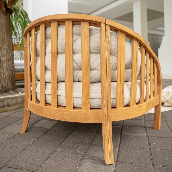 Cambridge Casual Bernese Teak Wood Oversized Patio Club Chair - On
