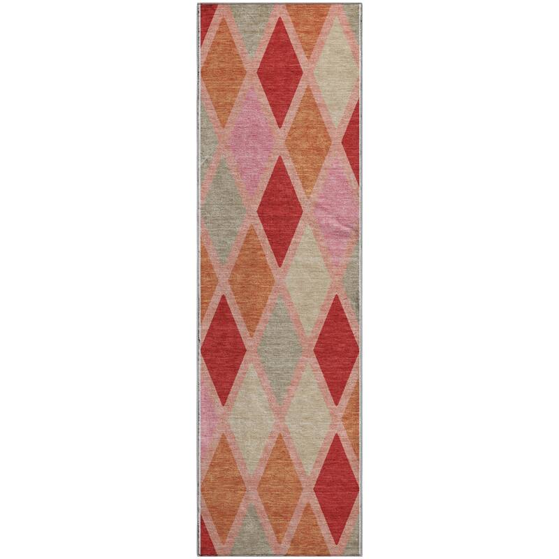 Premium Washable Super Soft Mosaic Diamonds Mayfield Rug
