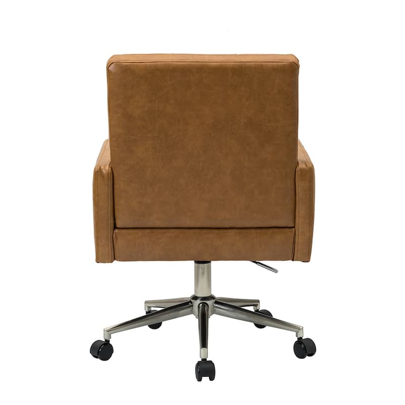 Lorenz Modern Vegan Leather Height-adjustable Office Chair with 5 Wheels by HULALA HOME