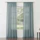 No. 918 Ladonna Crushed Texture Semi-Sheer Rod Pocket Curtain Panel, Single Panel - 50x84 - Harbor Blue