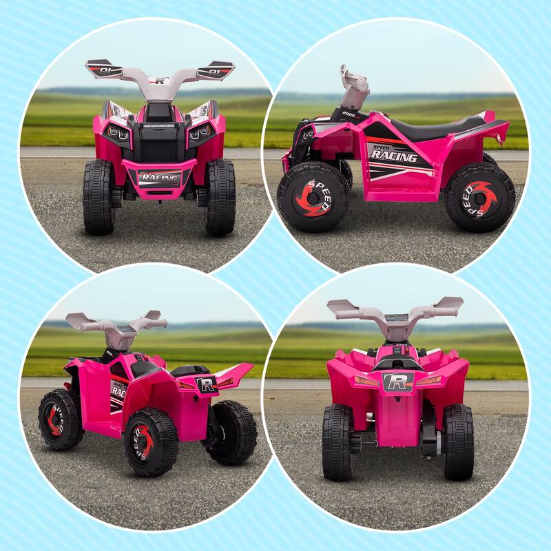 Pink Kids Ride-On Quad All-Terrain Car with Wear-Resistant Wheels, Stylish Ride-On Car Off-Road Toy Car