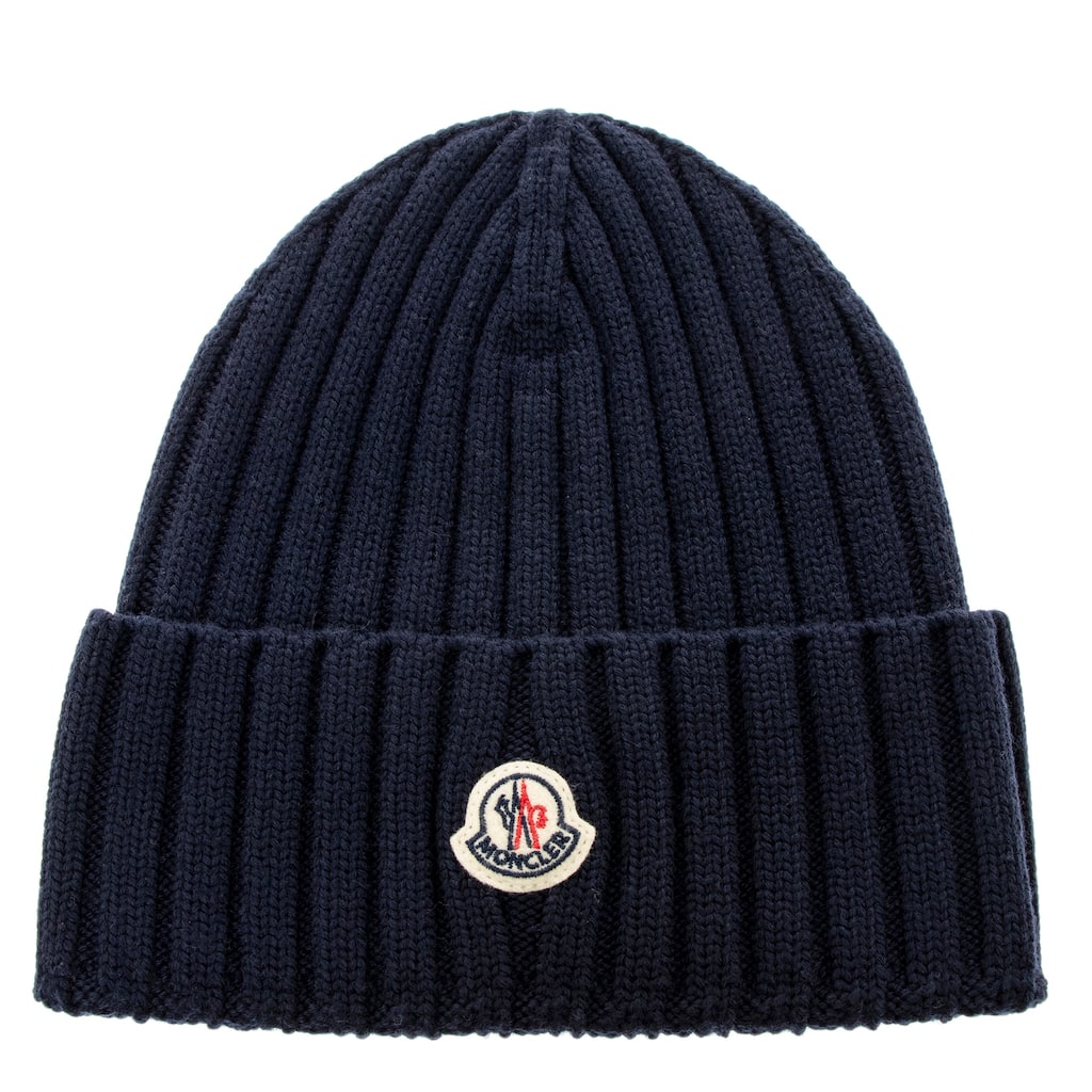 Moncler Rib Knit Wool Beanie