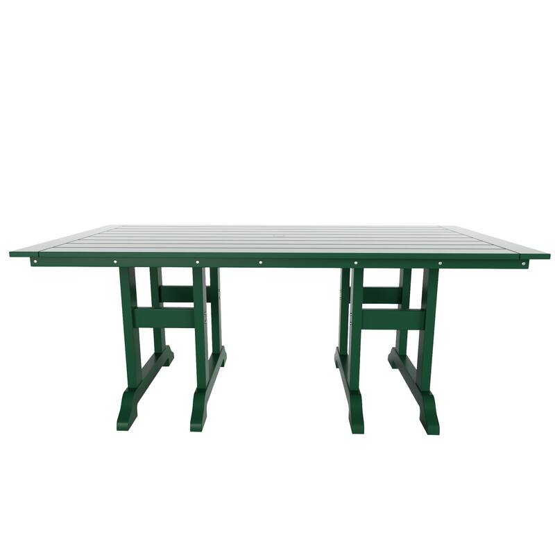 Altura 6-Piece Rectangular Poly Eco-Friendly All Weather Outdoor Dining Set with Bench