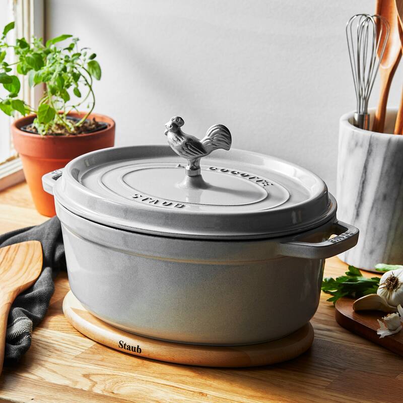 STAUB Cast Iron 5.75-qt Coq au Vin Cocotte