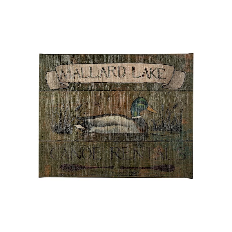 Lodge Signs IV (35 x 28) Canvas Art Print - Small