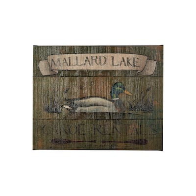 Lodge Signs IV (35 x 28) Canvas Art Print