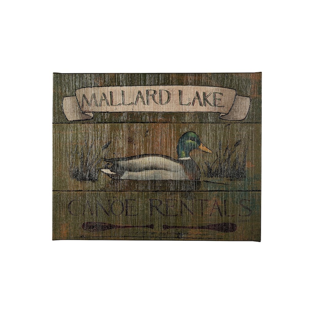 Lodge Signs IV (35 x 28) Canvas Art Print