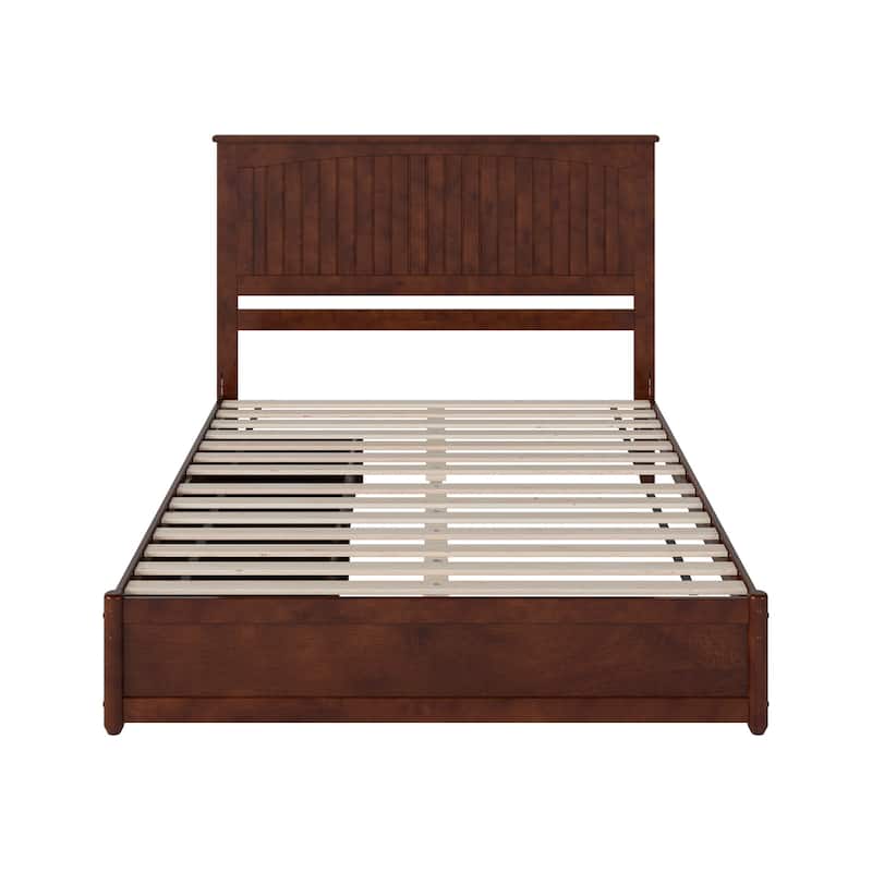 Malta Platform Bed with Panel Footboard and Storage Drawers