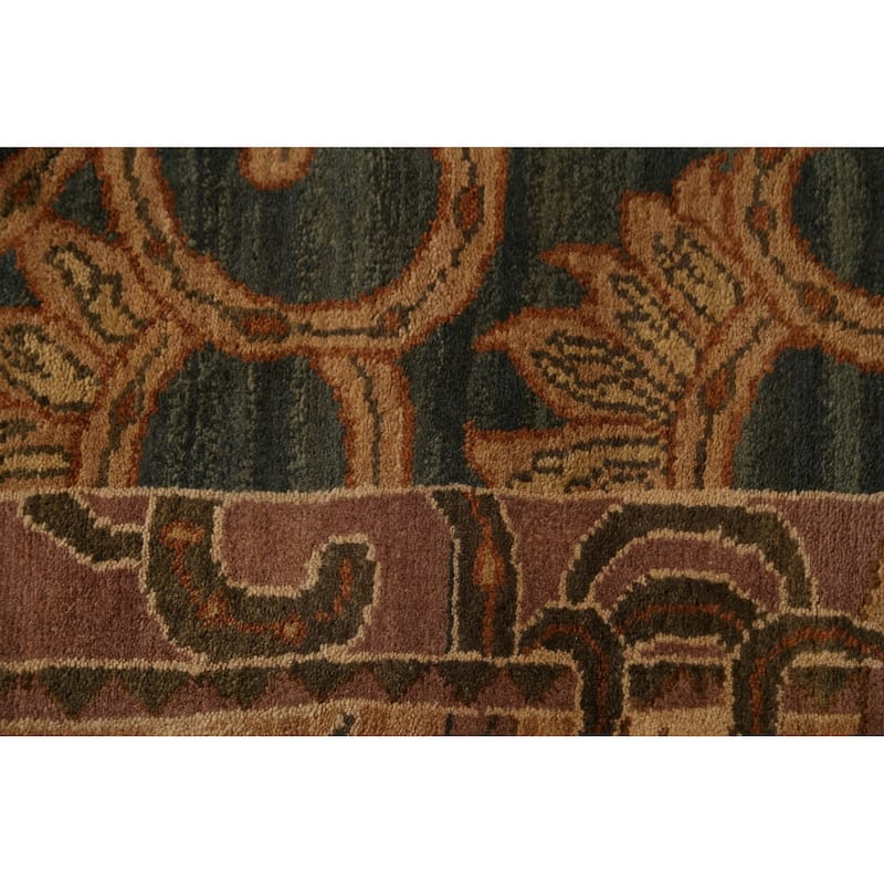 Brown Gold Art & Craft Oriental Area Rug Handmade Wool Carpet - 7'10"x 10'3"