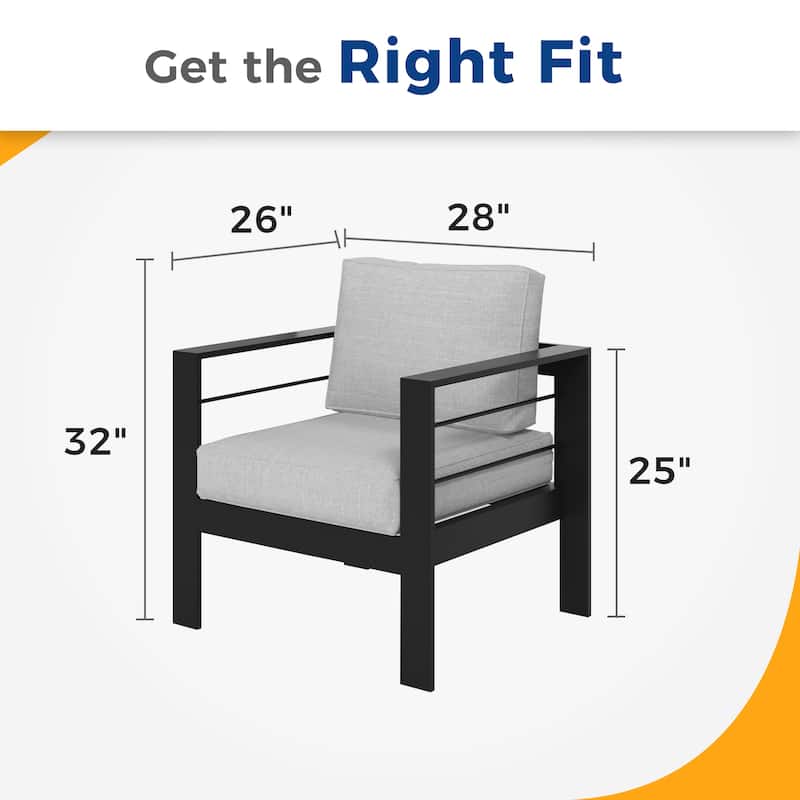 Royalcraft 2 PCS Aluminum Outdoor Armchair