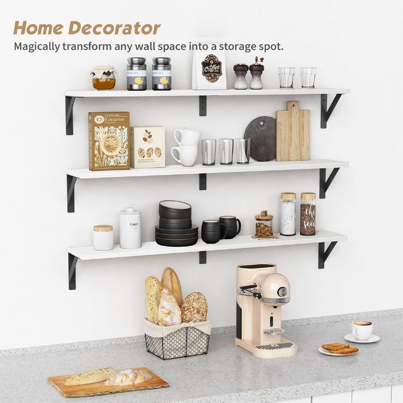 Floating Book Shelves for Wall - 36"D x 8"W x 6.3"H