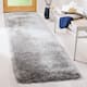 SAFAVIEH Handmade Venice Shag Djenka 3-inch Thick Rug - 2'3" x 6' Runner - Silver
