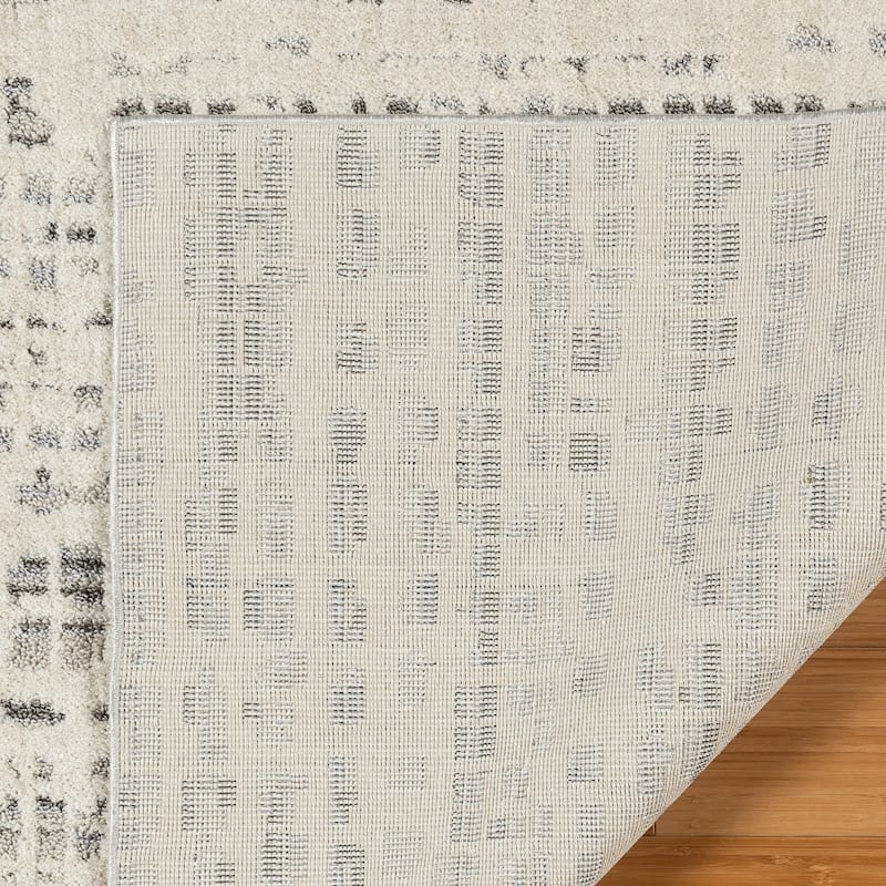 Gertmenian Sydney Light Toned Cream Ivory Moroccan Bohemian Soft Polyester Indoor Area Rug Collection