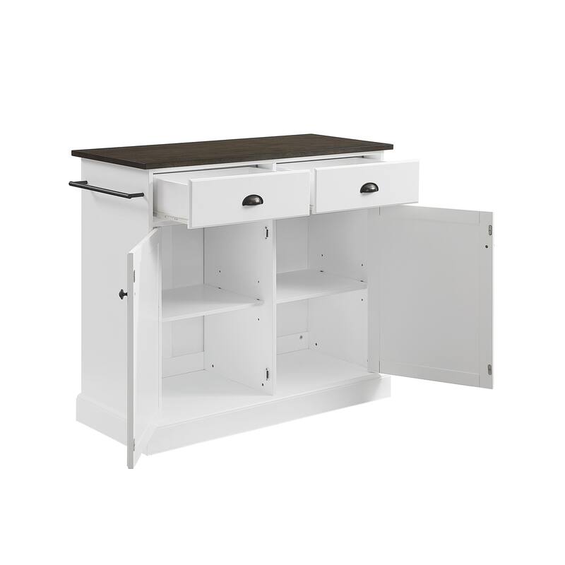 Kitchen Island Cart with Storage, Portable Kitchen Island with Towel Bar, Modern Kitchen Furniture