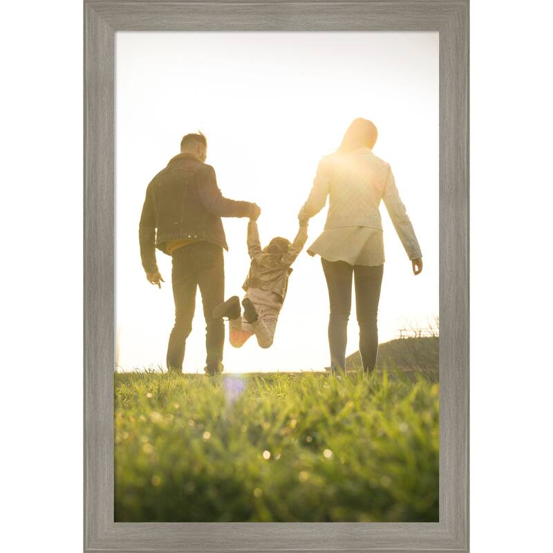 Grand Black Narrow Framed Picture Frame, Photo Frame - 24x36 - Grand Greywash Narrow