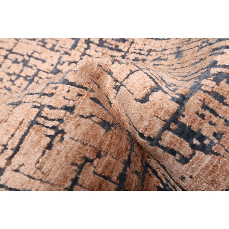 ECARPETGALLERY Hand-knotted Legacy Light Copper Silk, Wool Rug - 2'5 x 9'9