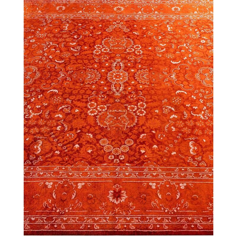 Fine Vibrance One-of-a-Kind Hand-Knotted Area Rug - Orange, 6' 1" x 9' 0" - 6' 1" x 9' 0"