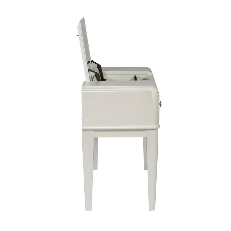 Stardust Iridescent White Vanity Desk