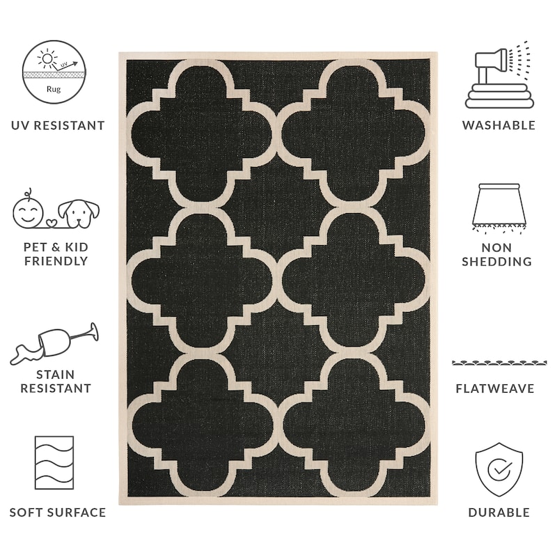 SAFAVIEH Courtyard Hafiza Indoor/ Outdoor Waterproof Patio Backyard Rug