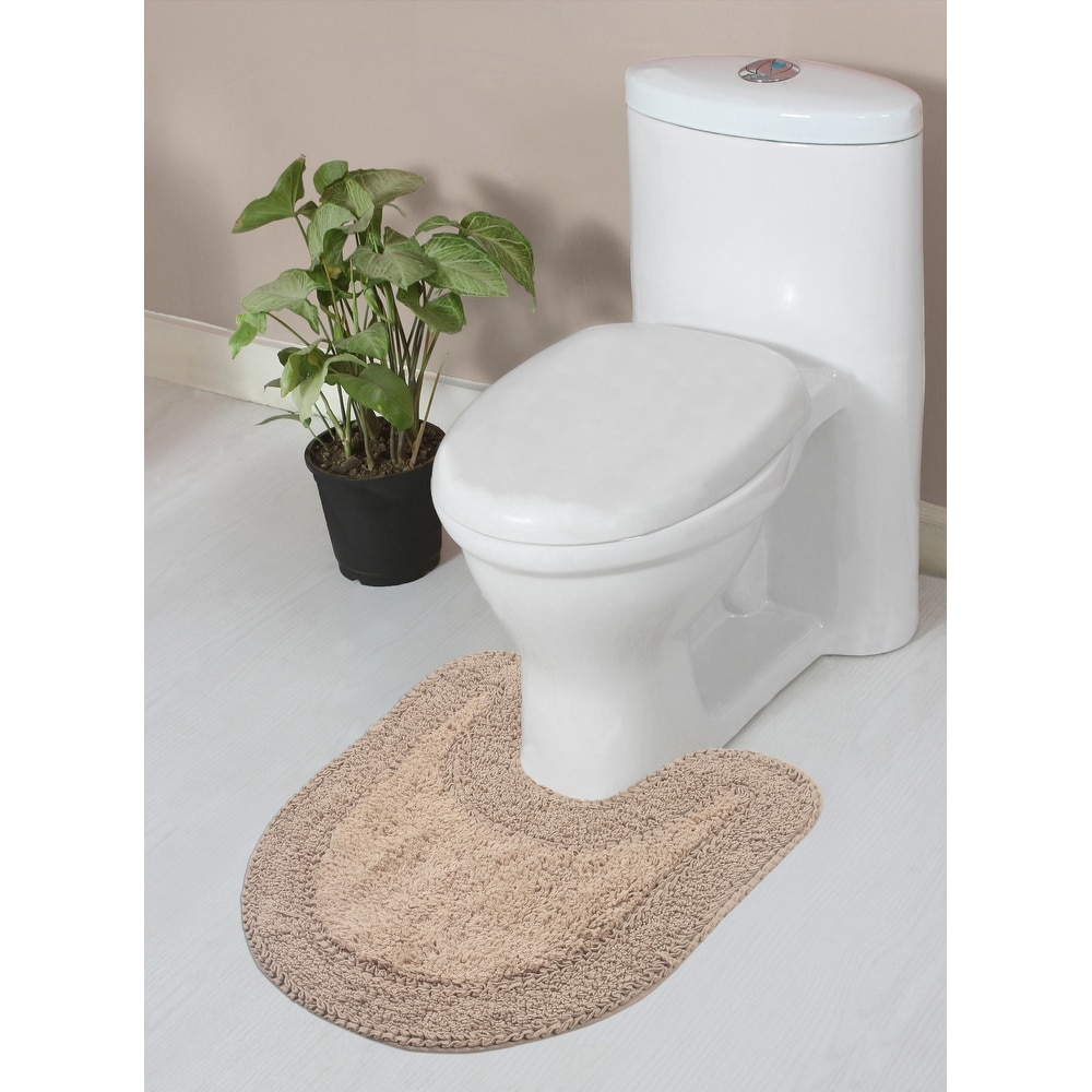 U-Shaped Toilet Bathroom Rugs, Contour Bath Rug Nonslip for Toilet,  Absorption Black Bathroom Rug Set, Machine Washable Double Sink Bathroom  Rug Set