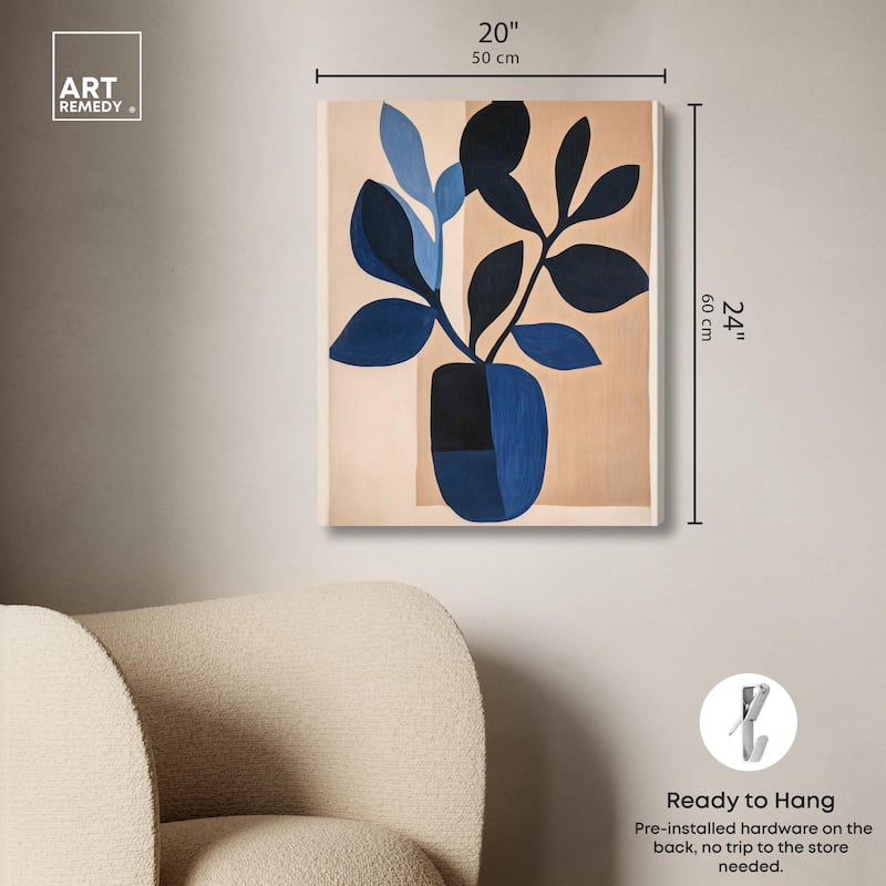 Blue Matisse Jar II Canvas by Art Remedy, Gallery Wrapped