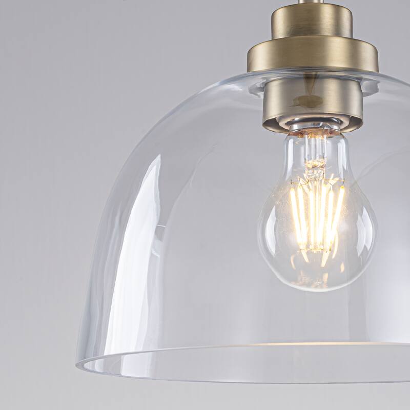 Starsky 1-Light Clear Glass Dome Pendant