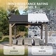 preview thumbnail 64 of 62, Aoxun Outdoor Cedar Wood Gazebo with Double Hardtop Roof