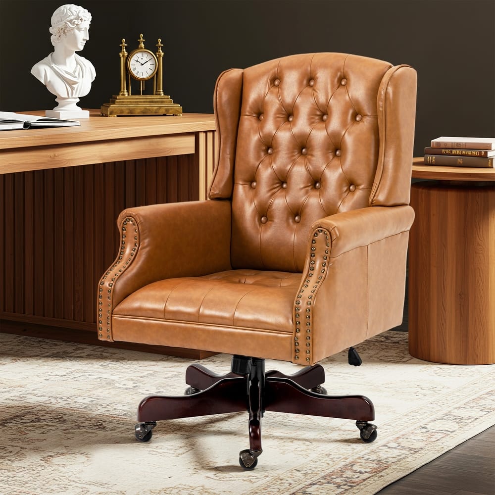 AVAWING Classic Executive Office Chair High Back Wingback Boss Chair