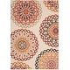 preview thumbnail 3 of 1, SAFAVIEH Veranda Felizitas Geometric Medallion Indoor/Outdoor Area Rug - Cream/Terracotta [4' x 5'7"] - 4' x 5'7"