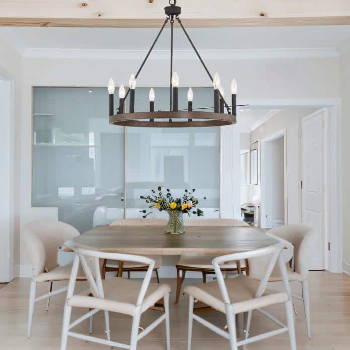 Acroma 9-light Modern Farmhouse Wagon Wheel Chandelier for Dining room - 24 inches