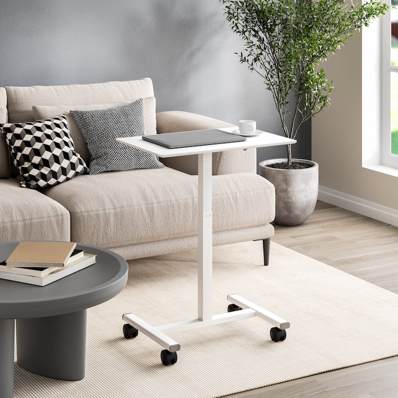Seville Classics airLIFT® Height Adjustable Mobile Rolling Laptop Cart Desk