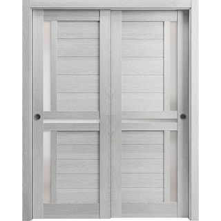 Sliding Closet Bypass Doors 36 x 80 inches | Veregio 7288 Light Grey ...