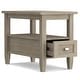 preview thumbnail 41 of 62, WYNDENHALL Norfolk SOLID WOOD 14 inch Wide Rectangle Transitional Narrow Side Table - 14 Inches wide