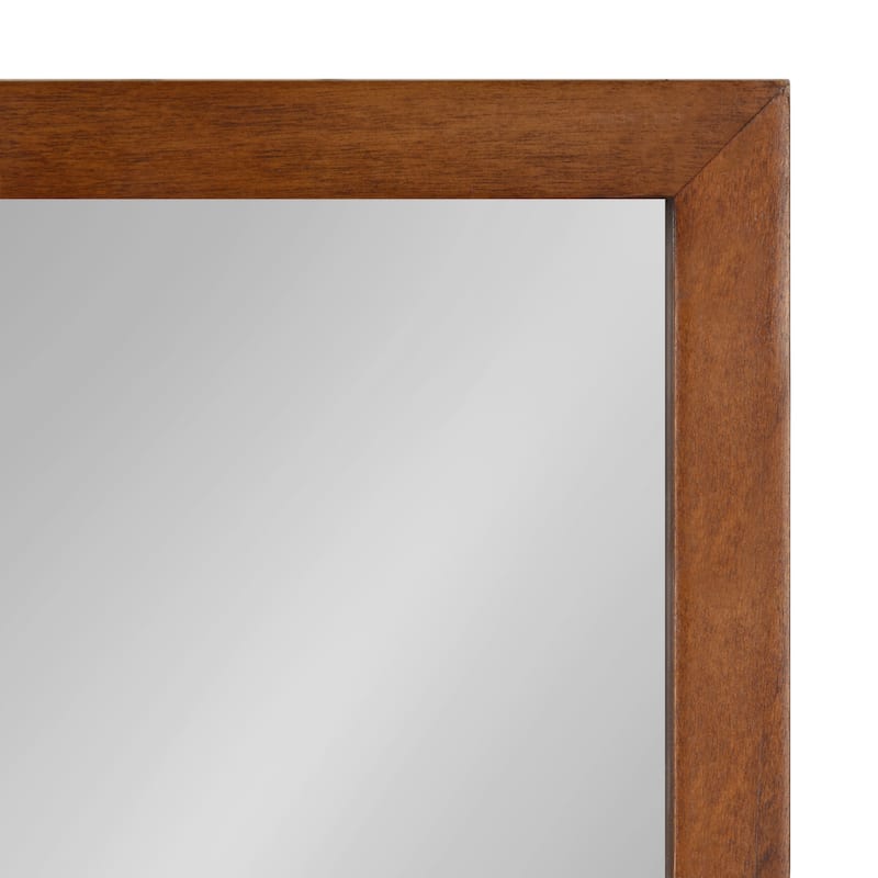 Kate and Laurel Hutton Wood Framed Wall Mirror with Shelf - 18x24