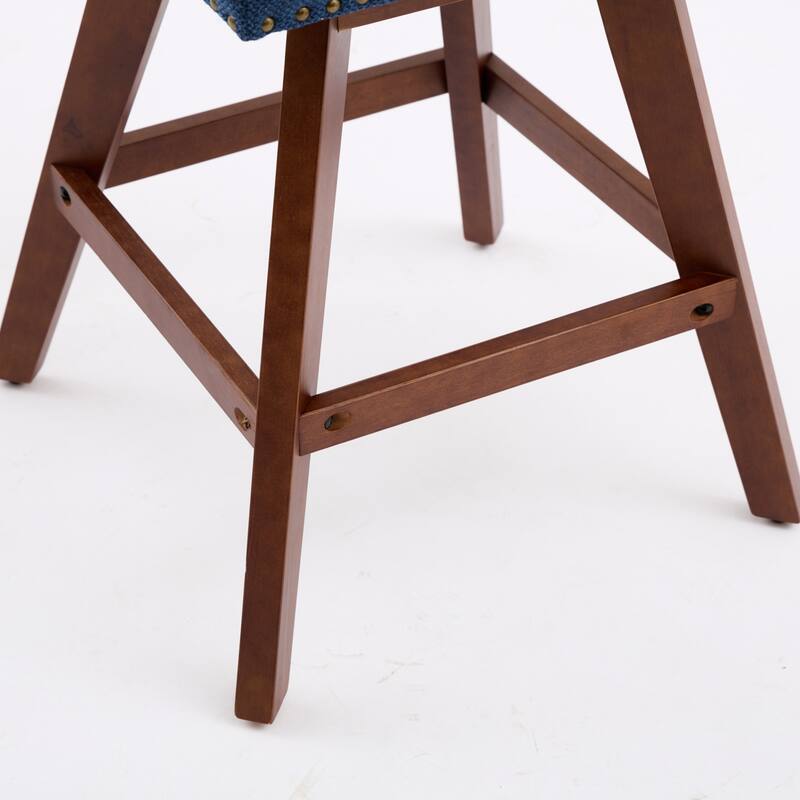 GDF Studio - Meryn Upholstered 26-Inch Counter Height Swivel Bar Stools with Curved Back (Set of 2)