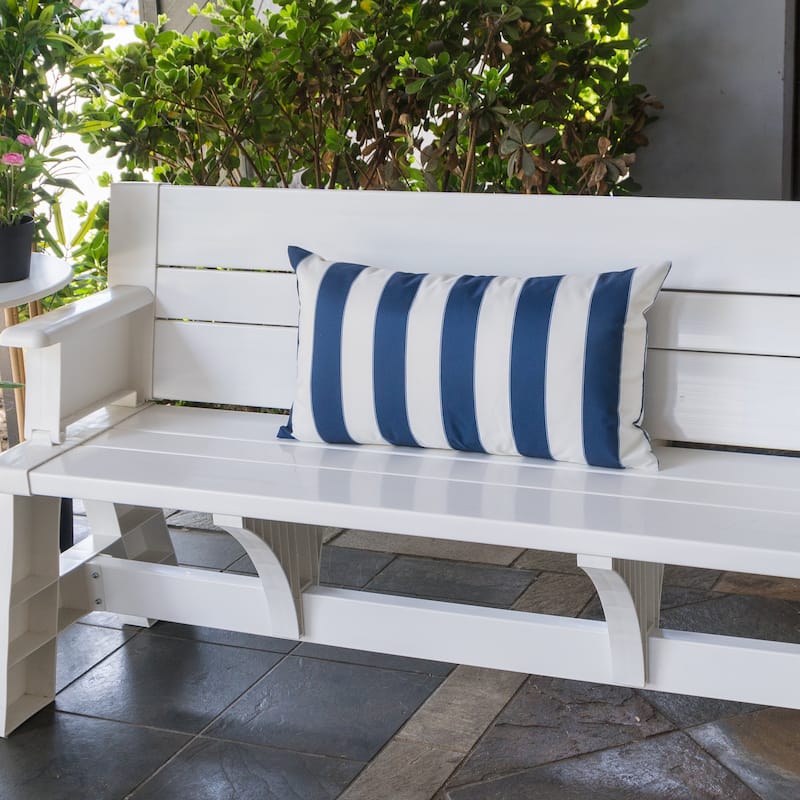 Olivia Striped Outdoor Throw Pillow