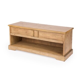 Butler Efrem Natural Wood Bench with Storage - Bed Bath & Beyond - 33414628