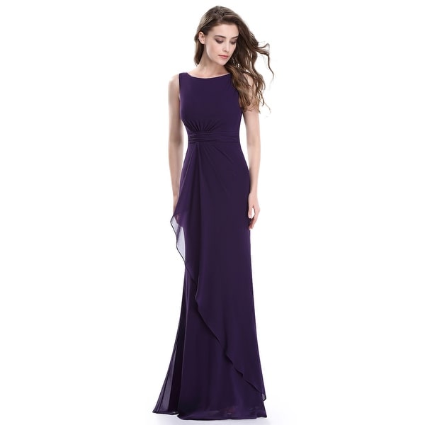 Ever-Pretty Women's Ruched Waist Chiffon Evening Prom Bridesmaid Dress 08796