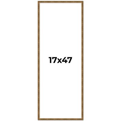17x47 Frame Gold Solid Wood Picture Frame - Complete Modern Photo