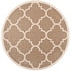 preview thumbnail 30 of 100, SAFAVIEH Courtyard Maryanne Indoor/ Outdoor Waterproof Patio Backyard Rug 7'10" x 7'10" Round - Brown