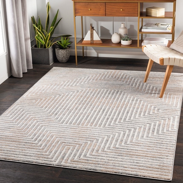 Landis Striped Glam Area Rug. Opens flyout.