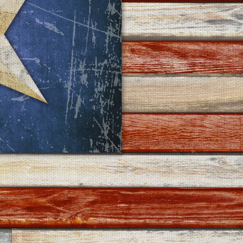 Wooden Flag by Suzanne Cruise Creative Services Canvas Art Print