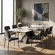 preview thumbnail 26 of 56, 110.24" Extendable Rectangular Sintered Stone Double Pedestal Dining Table Seat 8-12