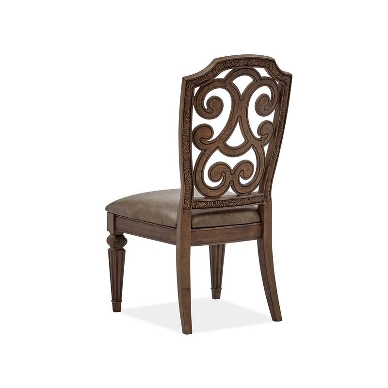 Magnussen Home Durango Willadeene Brown Upholstered Side Chair Two Pack - 21''W x 25''D x 42''H