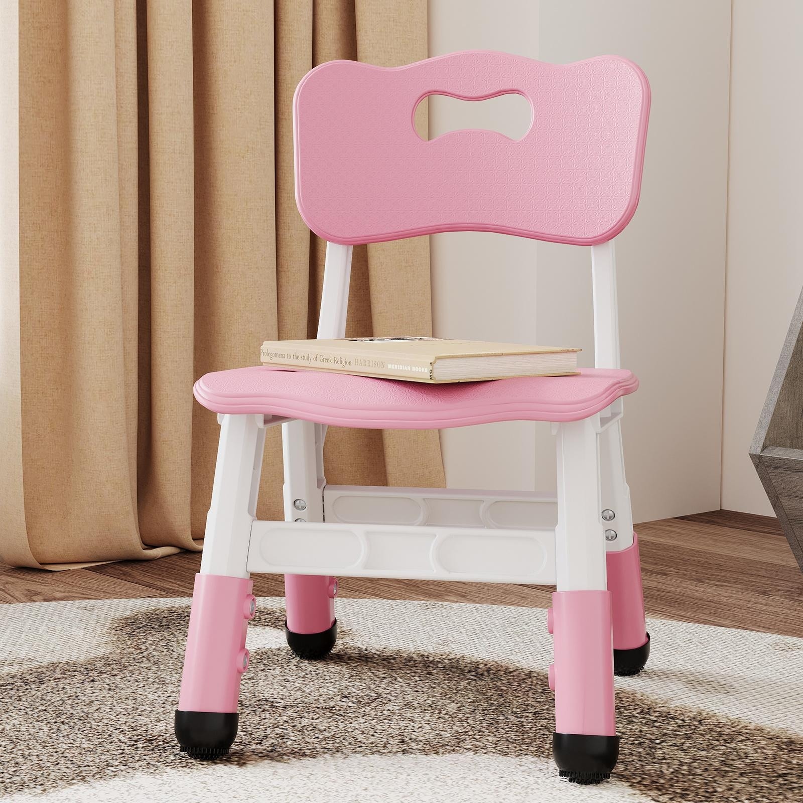3 Level Height Adjustable Anti-Slip Plastic Toddler Chair for Children Age 2-8, Suitable for Indoor or Outdoor Use