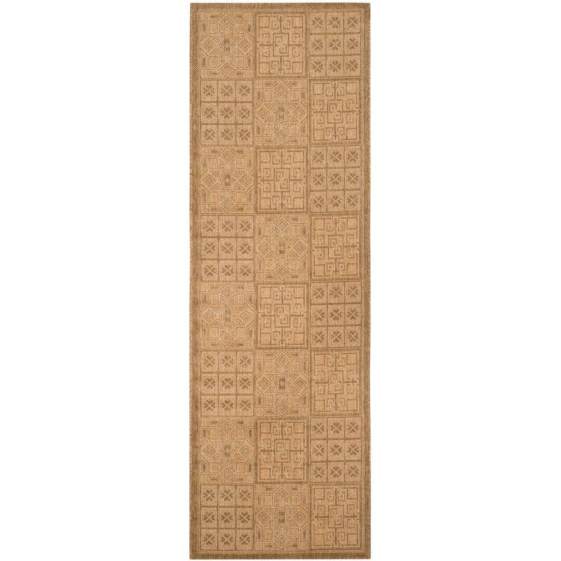 SAFAVIEH Courtyard Jacklyn Geometric Block Indoor/ Outdoor Area Rug