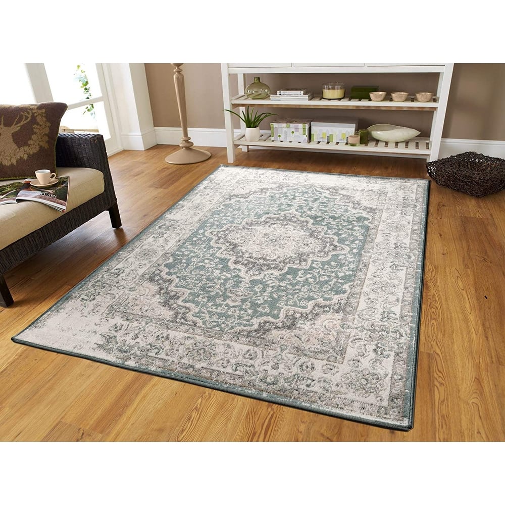 Copper Grove Tsarevo Distressed Medallion Area Rug