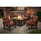 preview thumbnail 7 of 5, Set of Four Deep Seating Conversation Rocking Chairs with Aluminum Frames and Thick Red Cushions