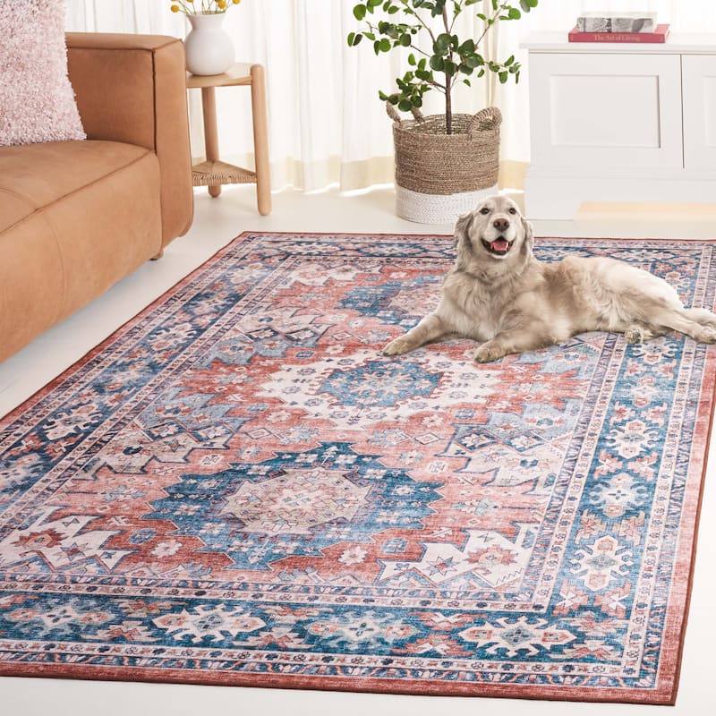 SAFAVIEH Arizona Michie Vintage Rug - 8' x 10' - Blue/Rust